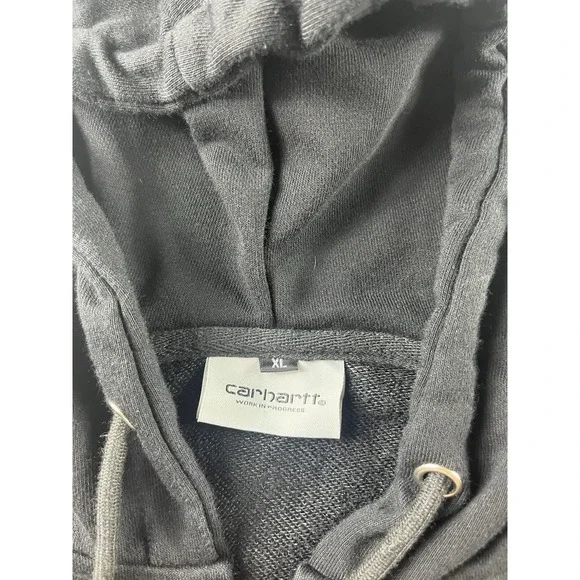 Carhartt Work In Progress Chase Zip Up Hoodie Black Full Zip Mens XL